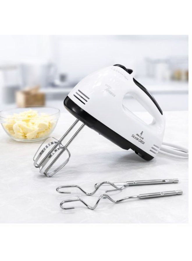 SILVER CREST Electric Hand Mixer with Multiple Speeds – Whisks and Dough Hooks for Baking and Mixing - Image 2